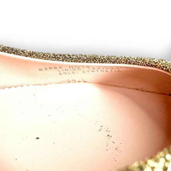 J. Crew Colette d'Orsay Pumps in Lurex Gold Metallic Glitter Heel Women’s Size 9 - Picture 6 of 11